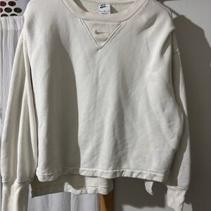 Nike women’s Cream Crewneck Sweater